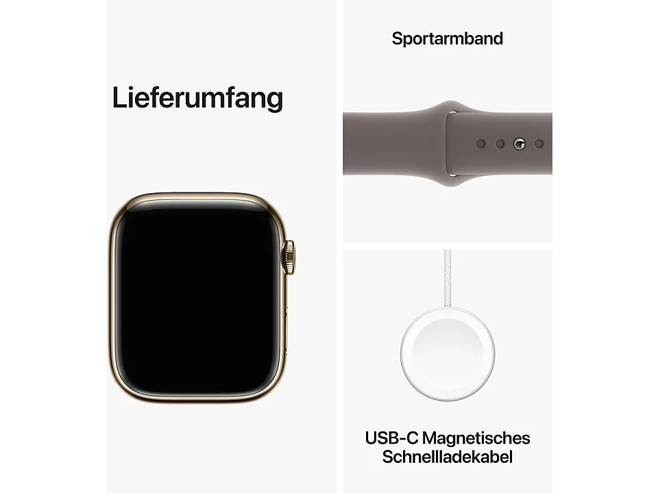 Apple Watch Series 9 - GPS + Cellular - 41mm - Edelstahl